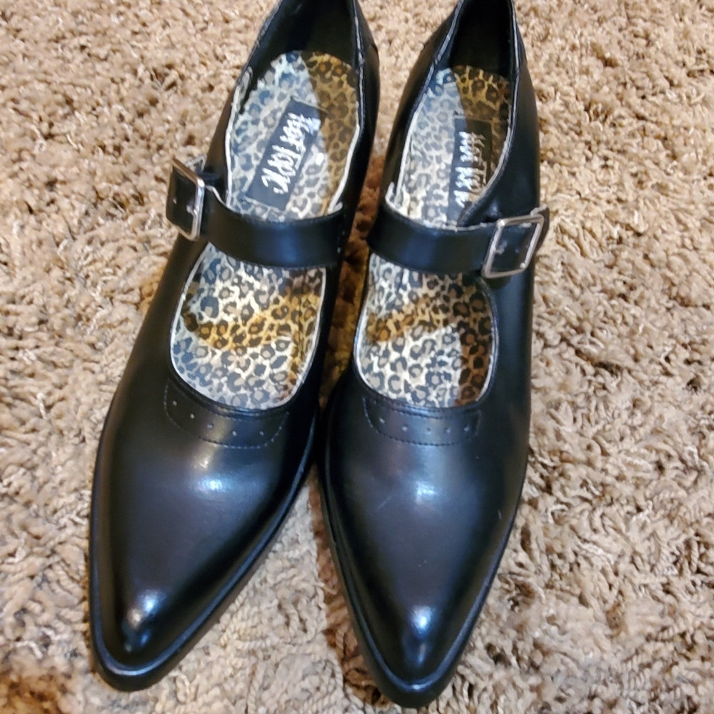 Black platform heels